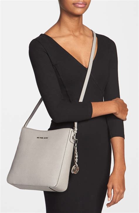 michael kors larg crossbody bag pearl grey|michael kors crossbody bag.